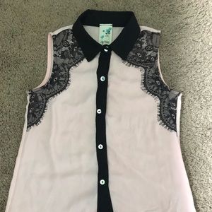 Blush Pink button up shirt